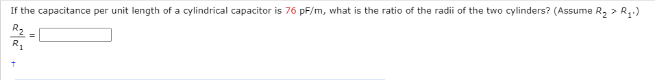 Solved If the capacitance per unit length of a cylindrical | Chegg.com