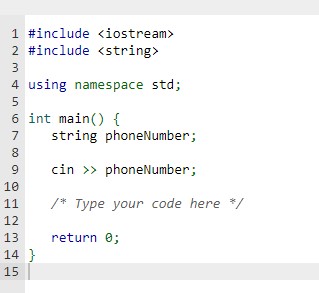 Solved 21.17 LAB: Phone number string breakdown Given a | Chegg.com