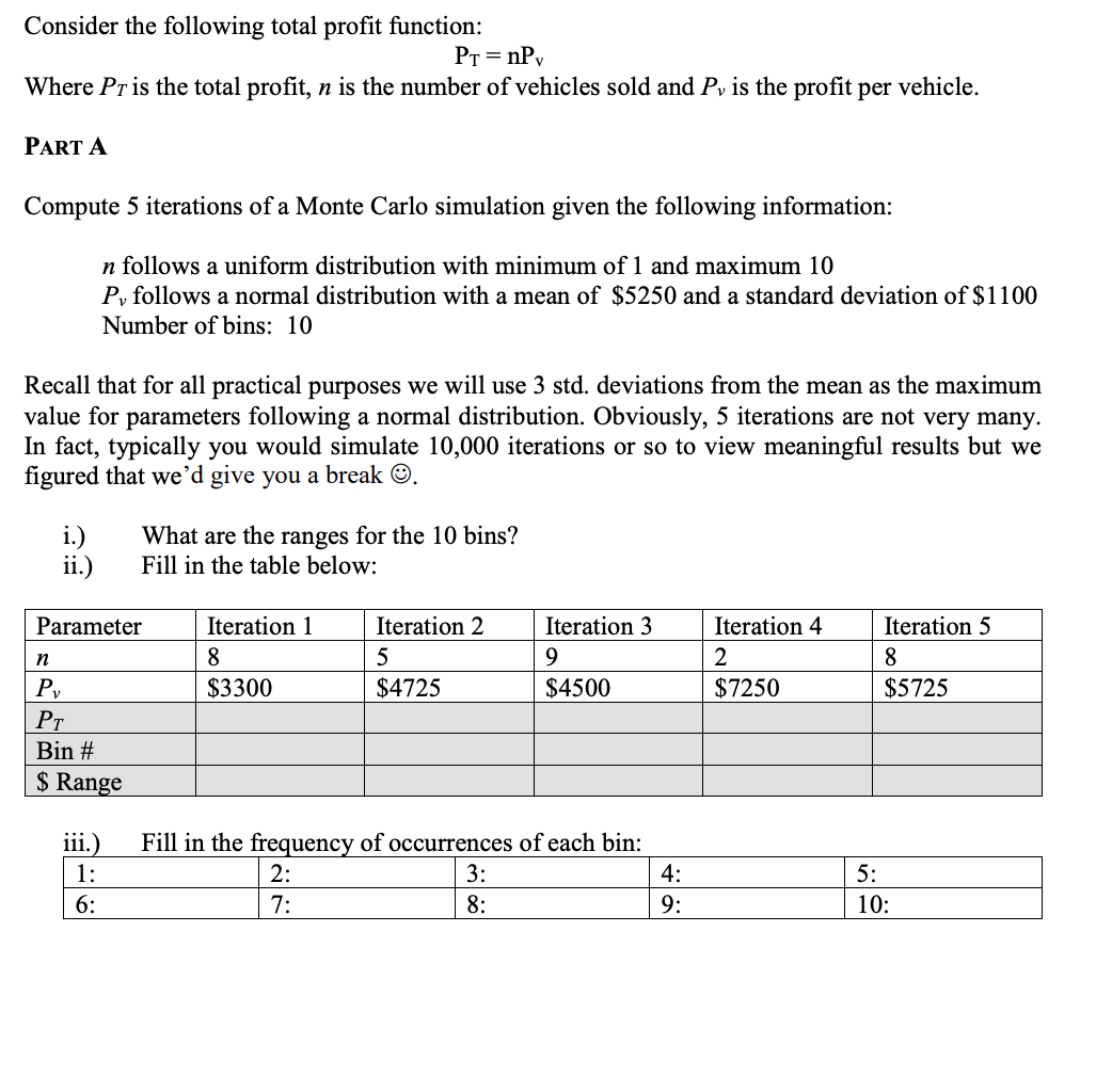 Solved Consider the following total profit function: PT=nPv | Chegg.com