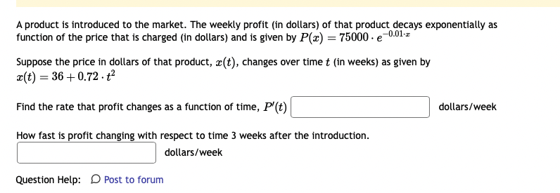 Solved A product is introduced to the market. The weekly | Chegg.com