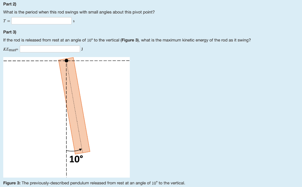 Solved Question A physical pendulum is set up by pivoting a