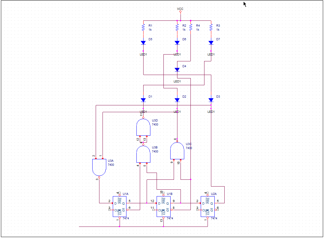 Solved This is a digital dice circuit (LED positioning) I