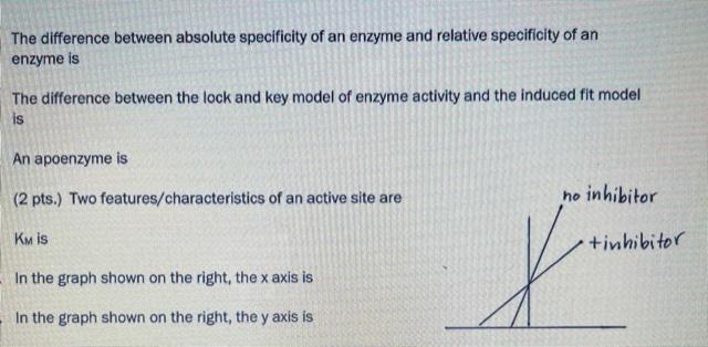 Solved The difference between absolute specificity of an | Chegg.com