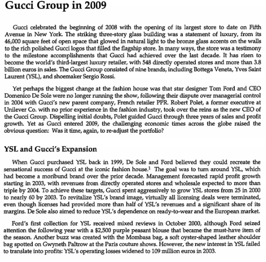 Calaméo - Gucci Group In 2009 Case Study Solution Analysis