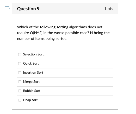 Solved D Question 7 1 pts Suppose you are told to implement | Chegg.com