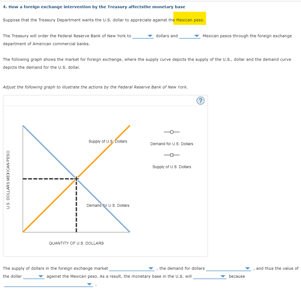 Solved 4. How a foreign exchange intervention by the