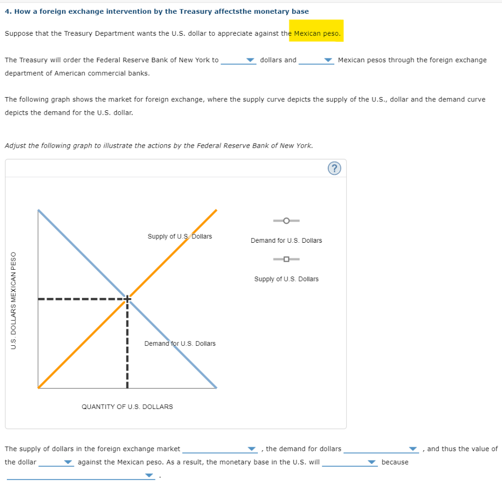 Solved 4. How A Foreign Exchange Intervention By The | Chegg.com