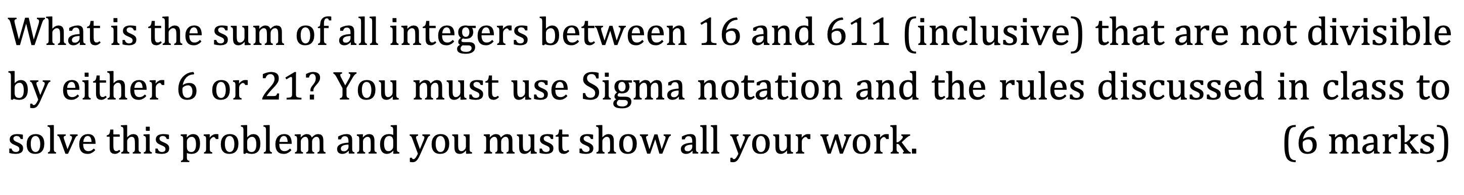 Sigma Simple Problem Solved Please solve using sigma notation and clearly | Chegg.com