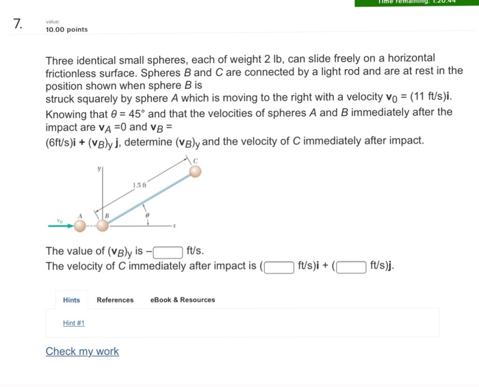 Solved Three identical small spheres, each of weight 2 lb,