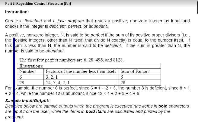Solved Part I: Repetition Control Structure (for) | Chegg.com
