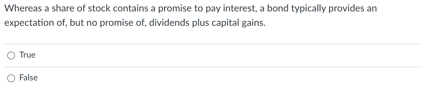 Solved Whereas a share of stock contains a promise to pay | Chegg.com