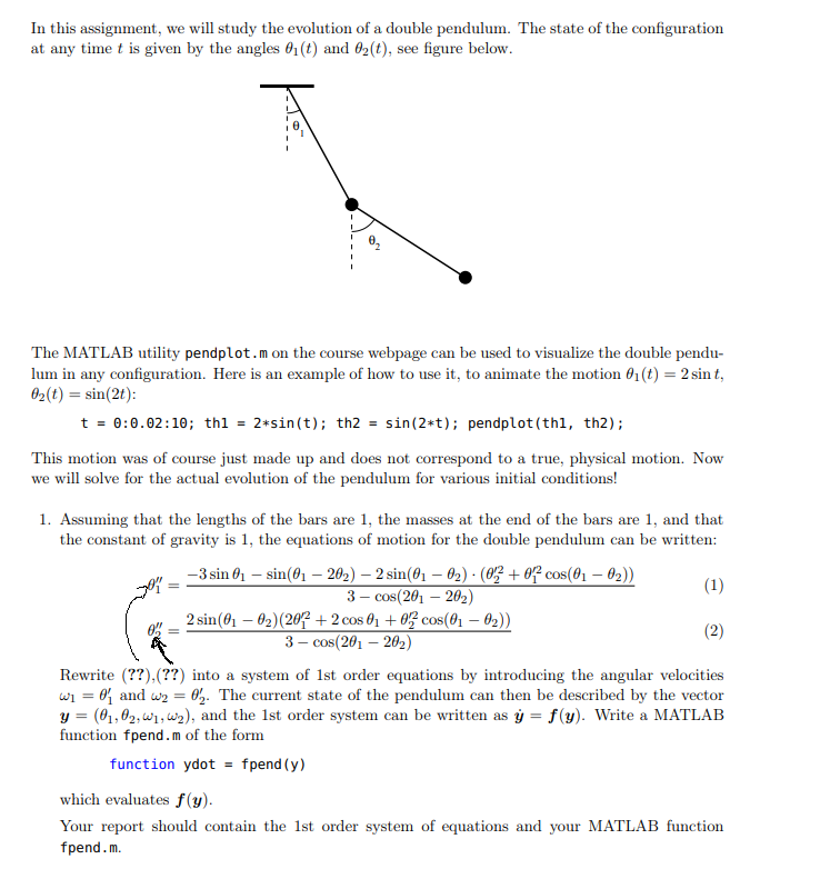Solved In this assignment, we will study the evolution of a | Chegg.com