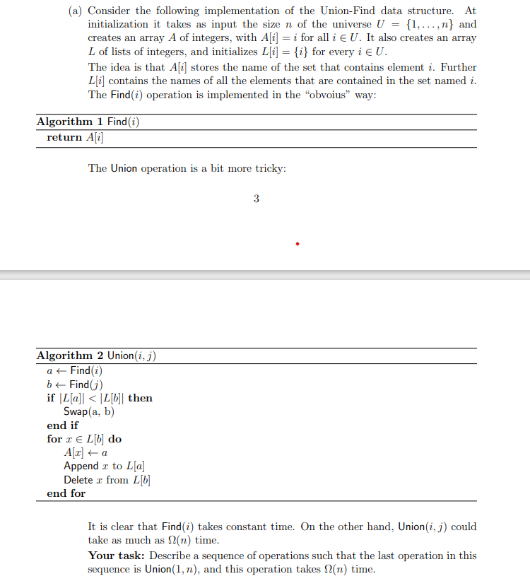 Solved (a) Consider The Following Implementation Of The | Chegg.com