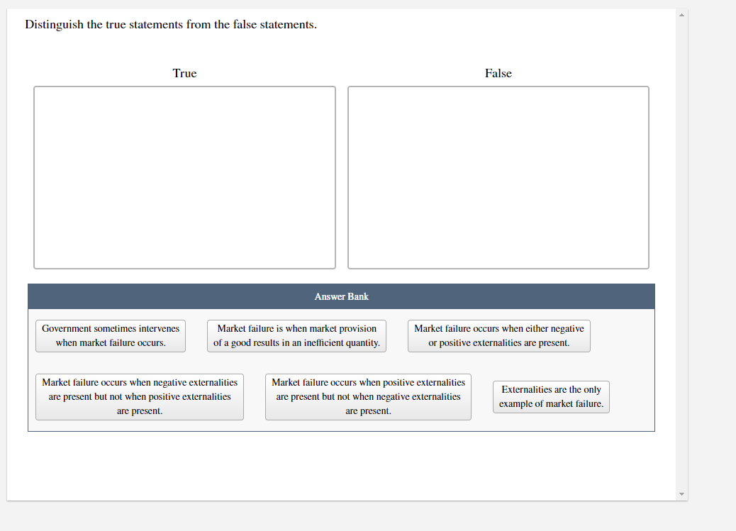 Solved Distinguish the true statements from the false | Chegg.com