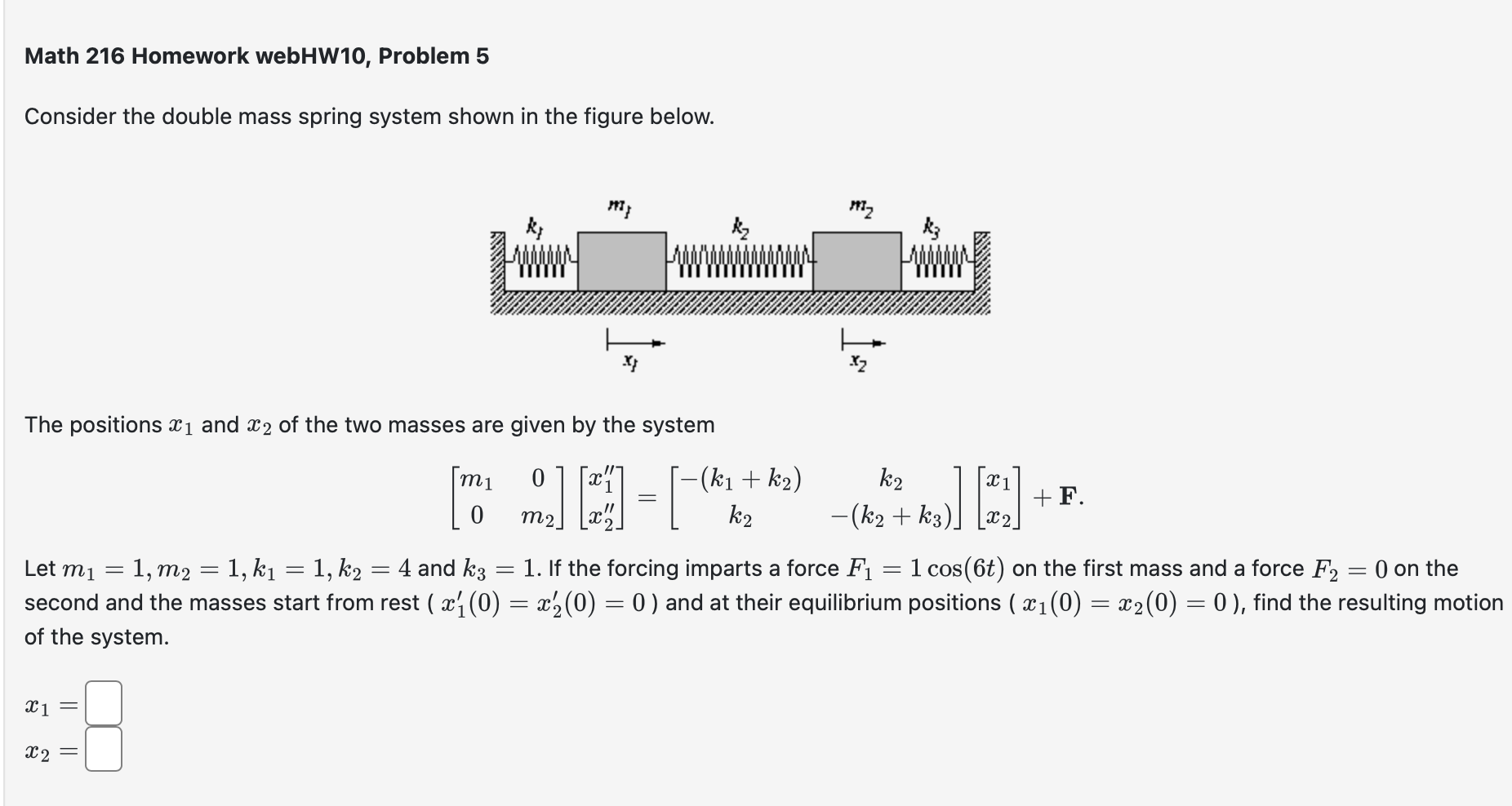 Solved Math 216 Homework WebHW10, Problem 5 Consider The | Chegg.com