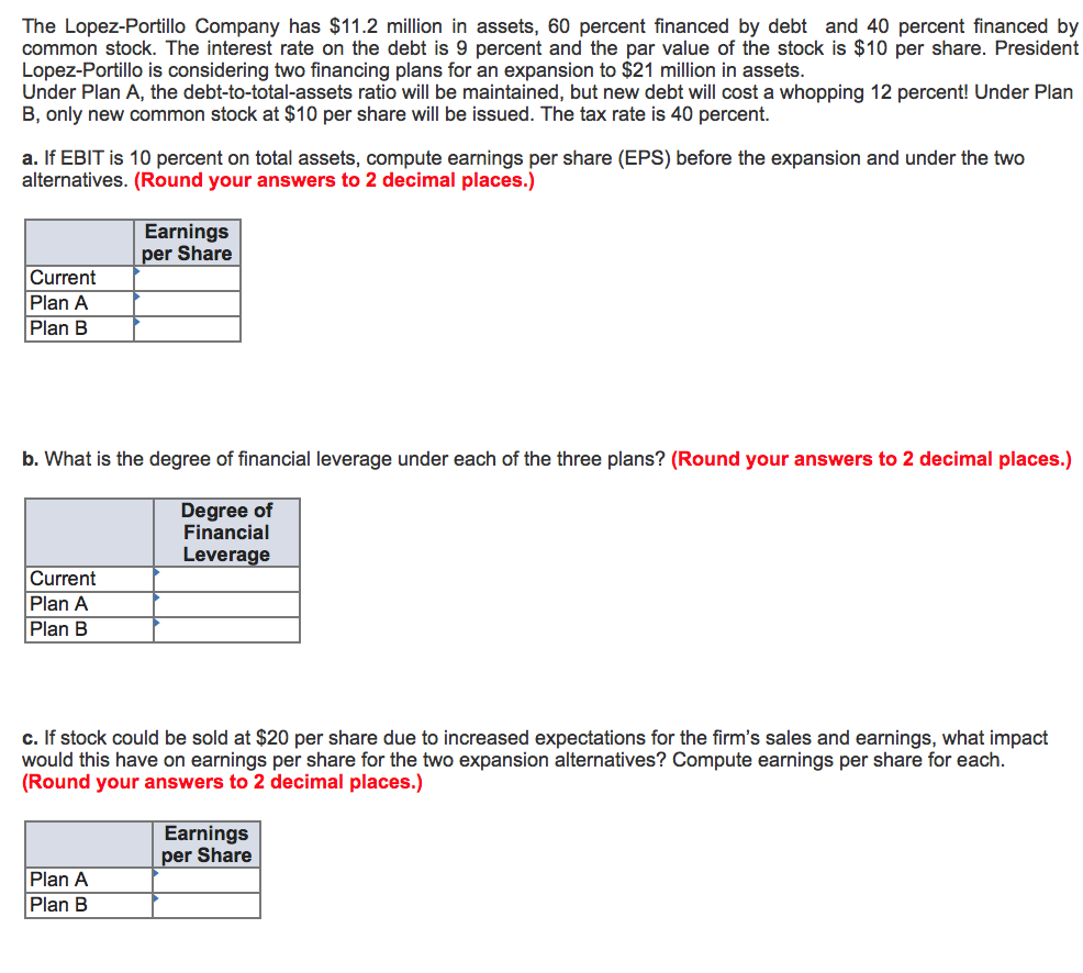 Solved The Lopez-Portillo Company has $11.2 million in Solved The Lopez-Portillo Company has $11.2 million in