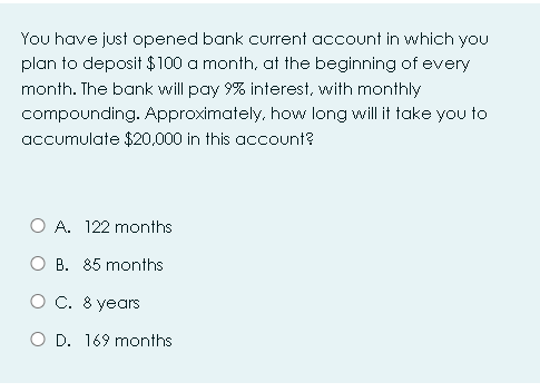 Solved You have just opened bank current account in which | Chegg.com