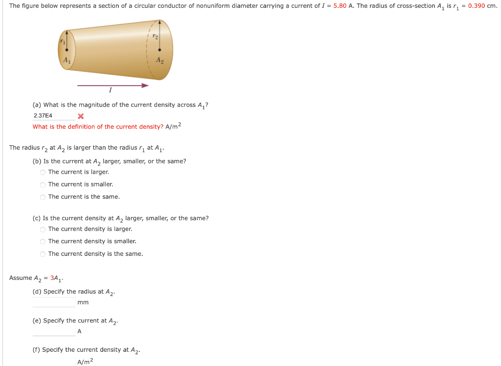 Solved The figure below represents a section of a circular | Chegg.com