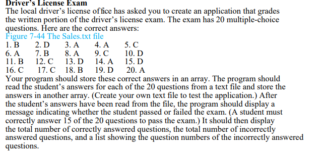 Solved Driver's License ExamThe local driver's license of | Chegg.com