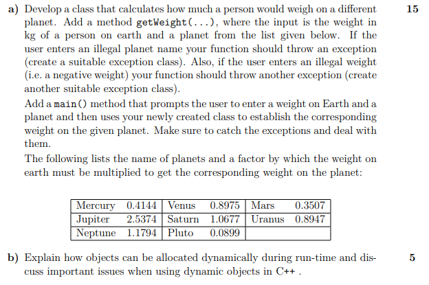 Solved a) Develop a class that calculates how much a person | Chegg.com