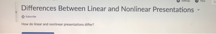 Solved Differences Between Linear and Nonlinear | Chegg.com