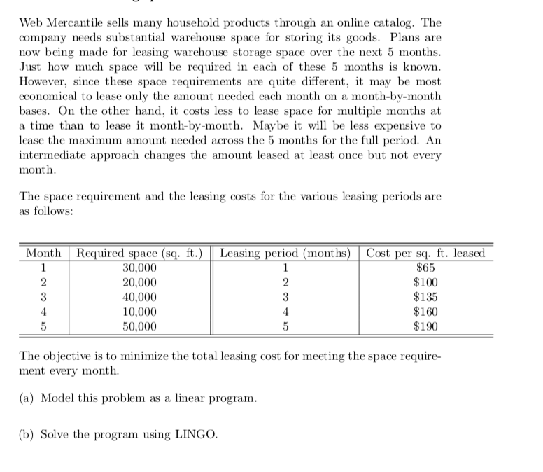 Solved  Mercantile sells many household products through