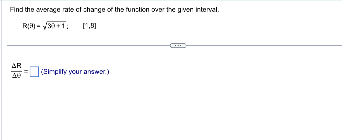Solved Find the average rate of change of the function over | Chegg.com