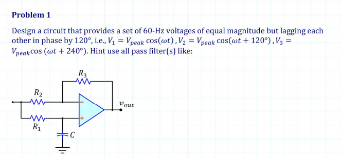 Solved Problem 1 Design a circuit that provides a set of 60 | Chegg.com