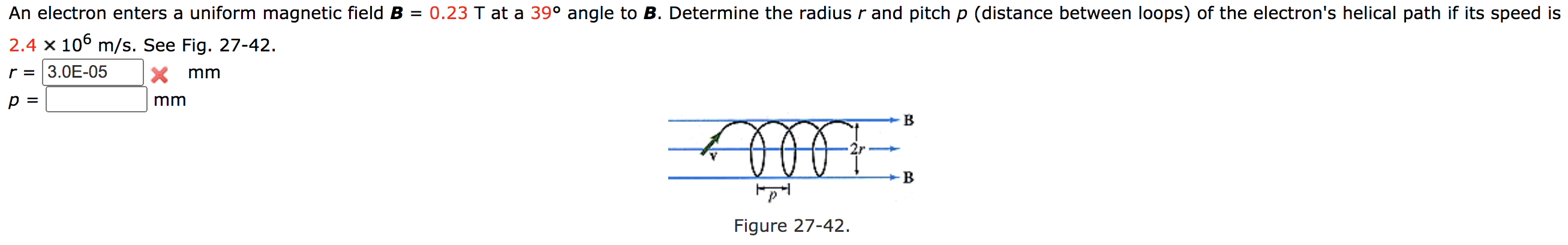 Solved An Electron Enters A Uniform Magnetic Field B = 0.23 | Chegg.com