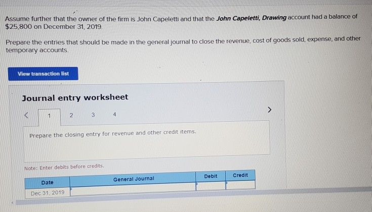Solved On December 31, 2019, the Income Statement section of | Chegg.com