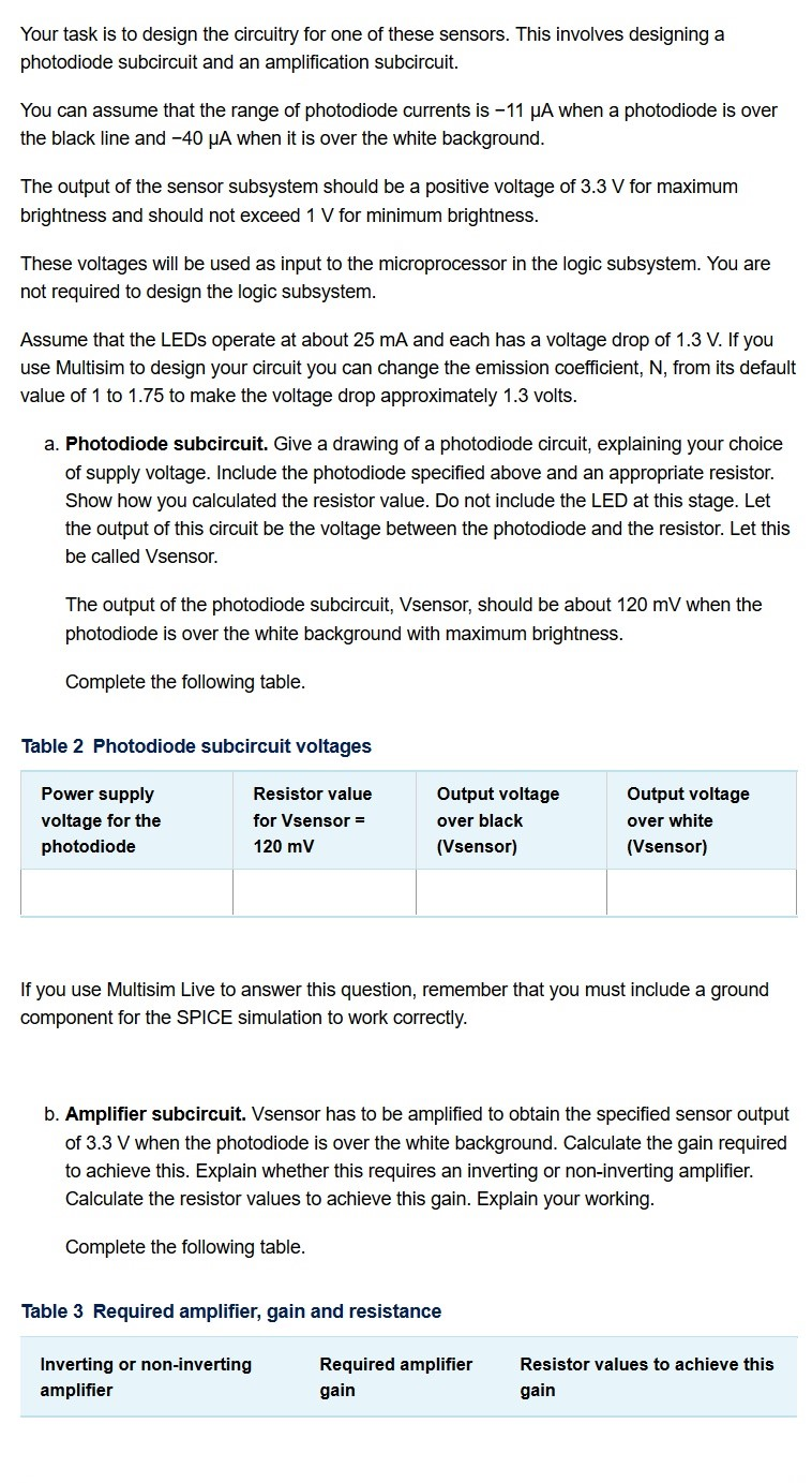 Your task is to design the circuitry for one of these | Chegg.com