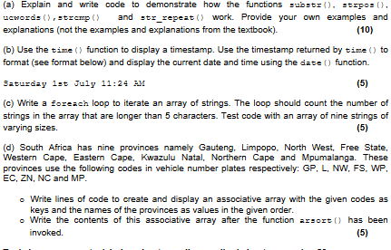 Solved (a) Explain and write code to demonstrate how the | Chegg.com
