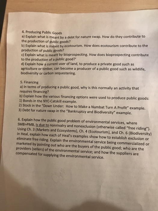 Solved 4. Producing Public Goods a) Explain what is meant by