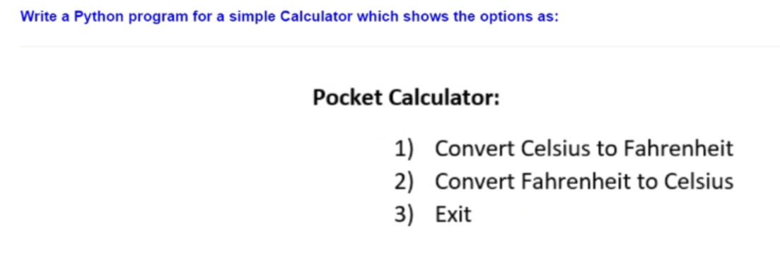 Solved Write a Python program for a simple Calculator which | Chegg.com