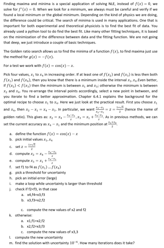 22 Finding Maxima And Minima Is A Special Applic Chegg Com