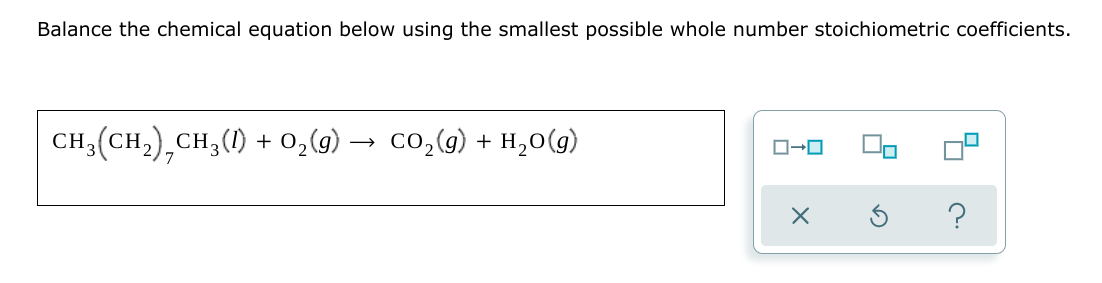 Solved Balance The Chemical Equation Below Using The | Chegg.com