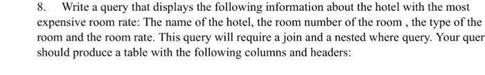 Solved 8. Write a query that displays the following | Chegg.com