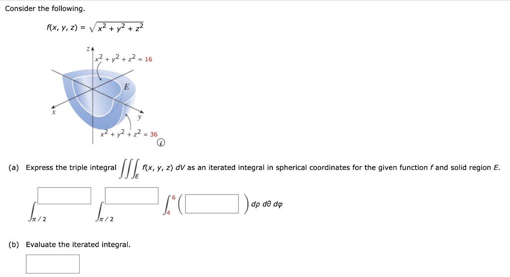 Solved Consider The Following F X Y Z X2 Y2 Z2 A Express