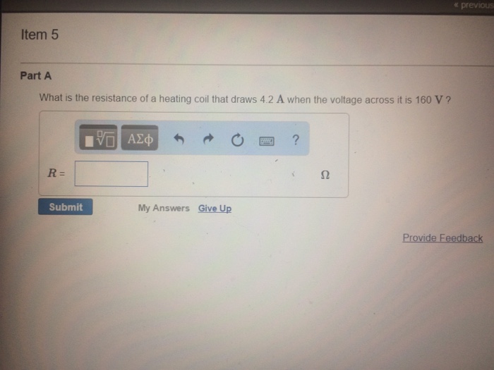Solved What is the resistance of a heating coil that draws