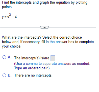 Solved Find The Intercepts And Graph The Equation By | Chegg.com