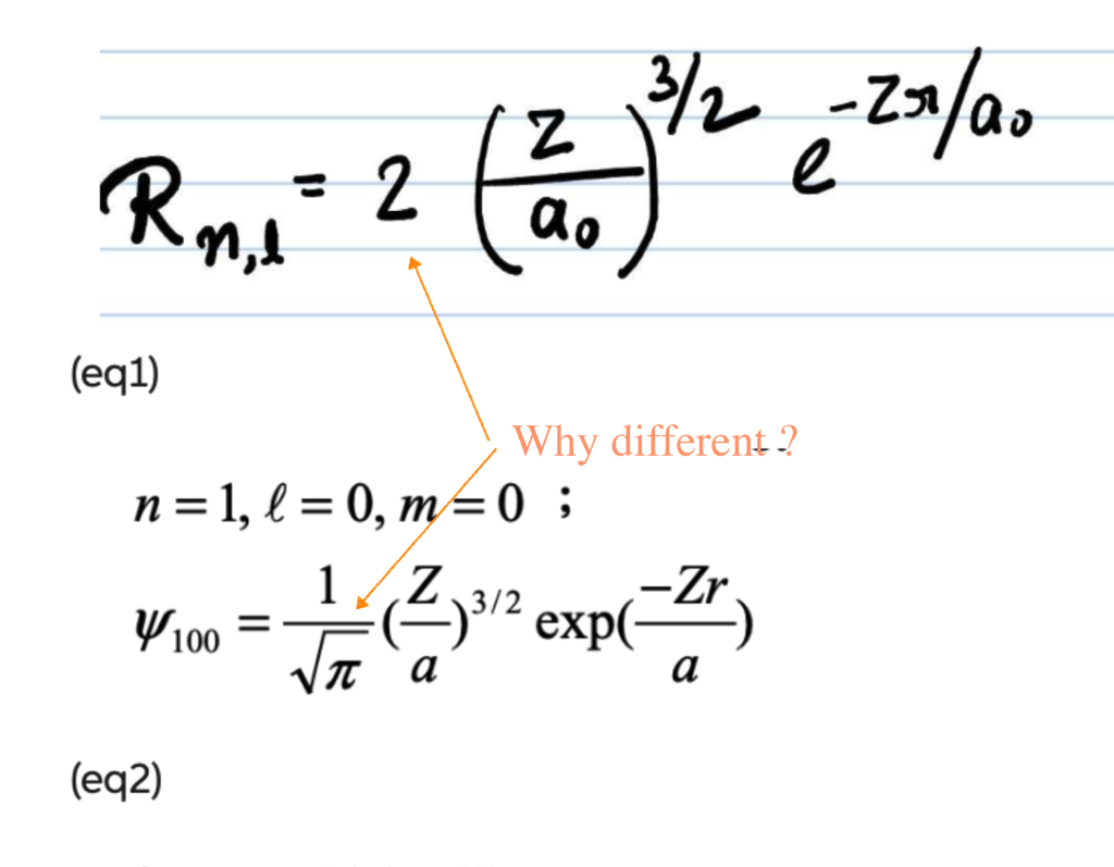 Solved Ground state function both eq1 and eq2 should be