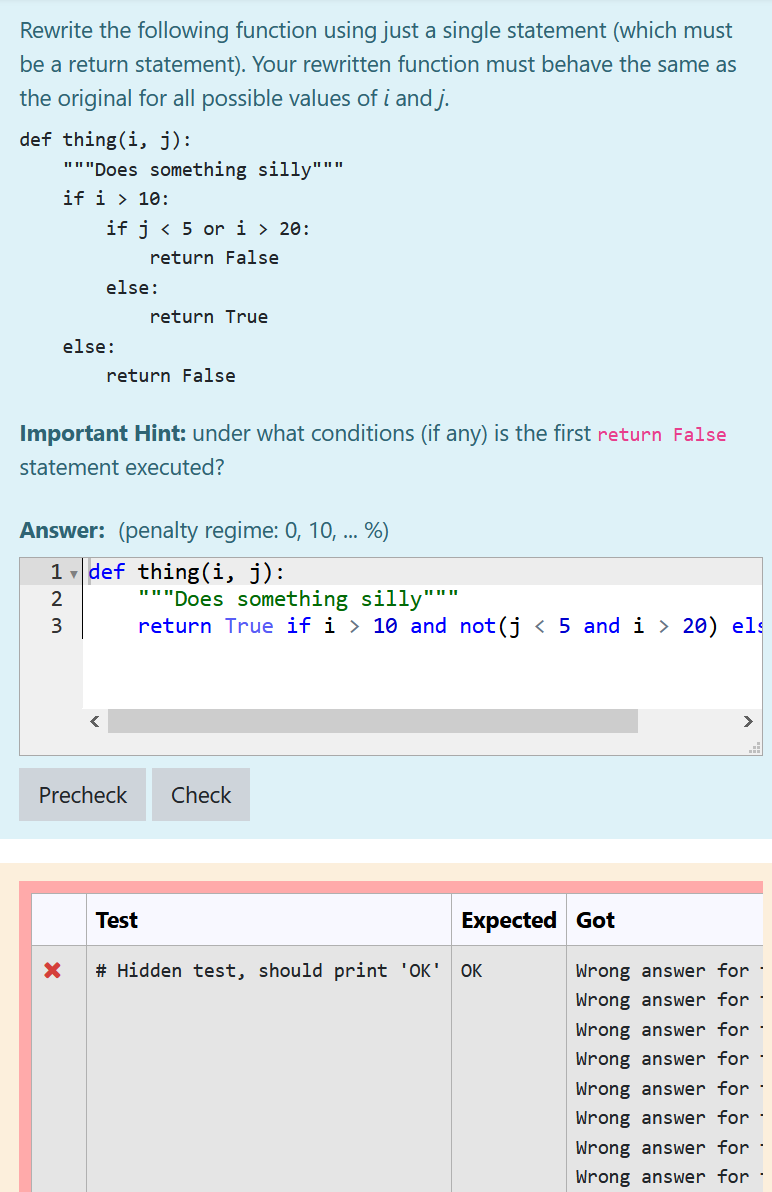 Solved Rewrite the following function using just a single | Chegg.com