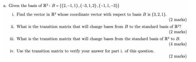 Solved A. Given The Basis Of | Chegg.com