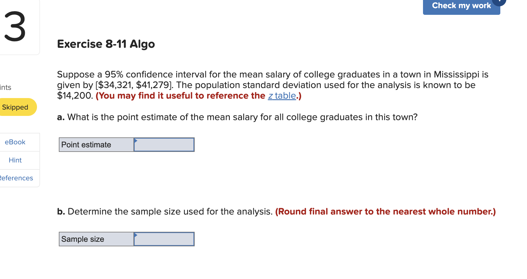 Solved Let The Following Sample Of 8 Observations Be Drawn | Chegg.com