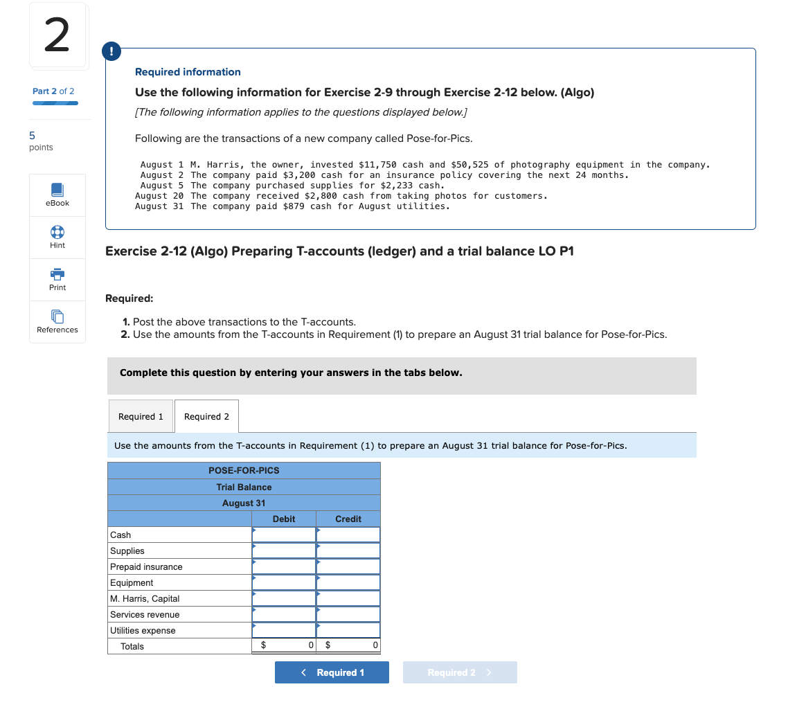 Solved Required informationUse the following information for | Chegg.com
