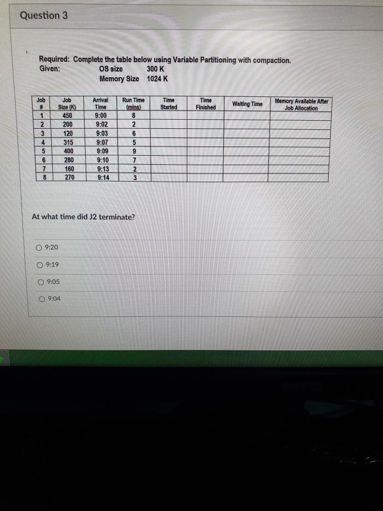Solved Question 2 Required: Complete the table below using | Chegg.com