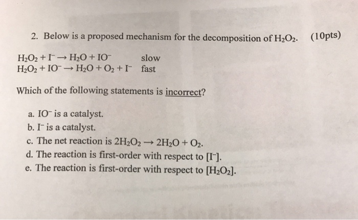 Solved . Calculate The Activation Energy, Ea, For (10pts) | Chegg.com