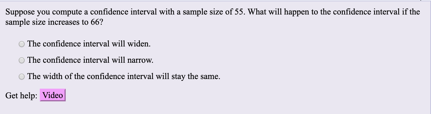 Solved Suppose You Compute A Confidence Interval With A Chegg