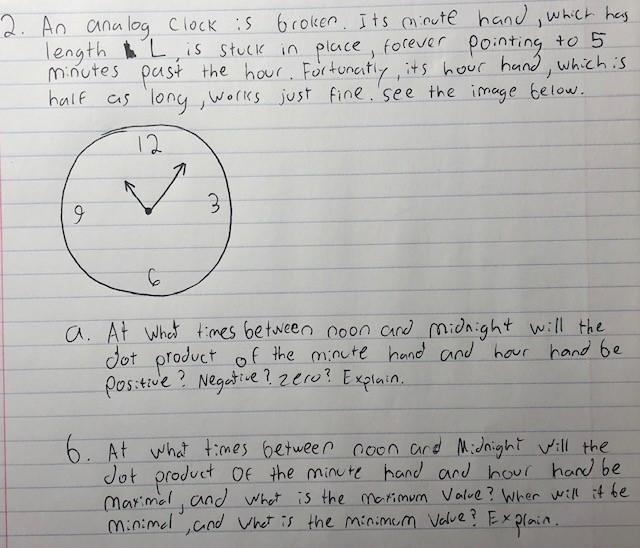 Solved 2. An analog clock is broken. Its minute hand, which | Chegg.com