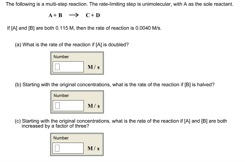 Solved The following is a multi-step reaction. The | Chegg.com